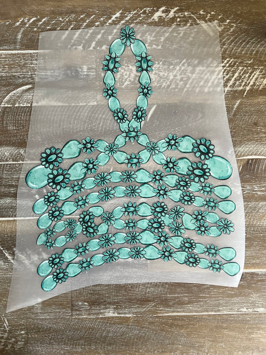 Turquoise Boot Stitch
