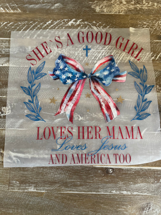 She’s a good girl…